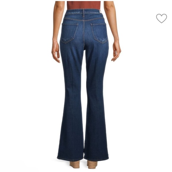 L'AGENCE Bell High-Rise Flare Marty Women Sz 30 Indigo bell Bottom Stretch Jeans - Picture 2 of 10